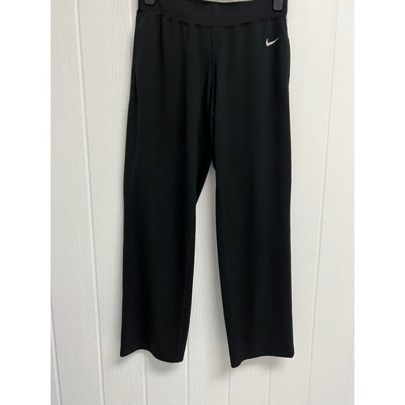 Nike Men's Straight Leg All Black Pull On Elastic Waist Track Pants Size M - Picture 9 of 11